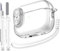 MHYALUDO Kompatibel mit Airpods Pro 2/1 Generation Hülle mit sicherem Schloss, Kompatibel mit Airpods Pro Hülle 2 Generation USB C Ladeanschluss, Weiche Hülle mit Lanyard Reinigungsstift, Weiß