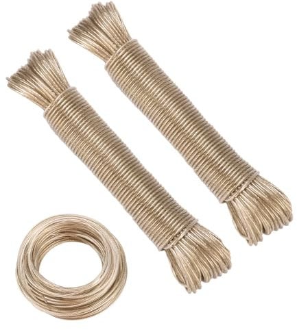 Xespis 40m Cuerda tendedero Exterior, Cuerda Tender Ropa Exterior con núcleo de Acero, Cuerda de Acero plastificado Varias Medidas a Elegir, tendedero Exterior,tendedero Exterior