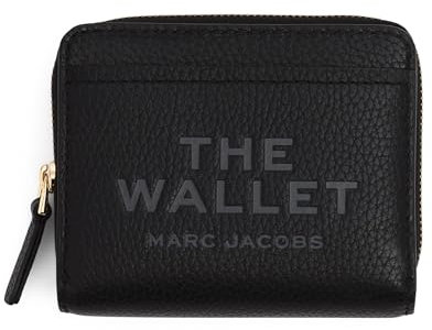 Marc Jacobs Damen The Leather Mini Compact Wallet, Schwarz
