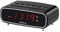 Groov-e Rise - Digital Alarm Clock with FM Radio, LCD Display, & Dimmer Function - 12hr/24hr Time Modes - Mains Powered, Backup Battery System - Black