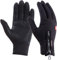 UPhitnis Freizeit Fahrradhandschuhe Herren Winter - Touchscreen Fahrrad Handschuhe Damen mit Dünne Gefüttert - Winterhandschuhe für Männer Frau Wasserdicht & Winddichte (Dunkelschwarz, M)
