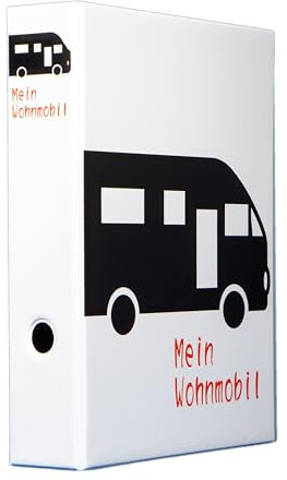 Mein Wohnmobil PVC Motiv Ordner A4 – Stabiler PVC-Ordner mit 2-Ring-Mechanik, Made in Germany, langlebiger Sammelordner für Dokumente und Unterlagen, kein Import
