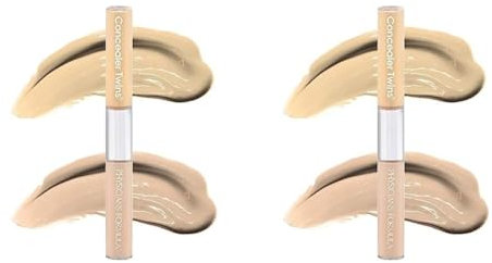 Physicians Formula Twins 2-in-1 Liquid Concealer, Farbkorrigierender und Leichter, Hautfarbener Flüssig-Concealer, Nicht Abfärbend und Wasserfest, Farbton: Gelb/Leichte Tönung (Packung mit 2)