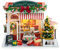 CreativeBlocker Weihnachten Miniatur Haus- Christmas Süßwarenhaus Kit, Weihnachten 3D HolzPuzzles Wichtel Haus, DIY Set Erwachsene, Basteln Erwachsene Frauen Männer, Geschenk für Weihnachten