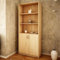 Bücherregal mit 5 Ebenen und 2 Türen Mehrzweckschrank Haushaltsschrank in mattem Finish Aktenschrank Regal 74 cm breit, Standregal mit 4 Einlegeböden, ideal für Schlafzimmer, Wohnzimmer, Flur Sonoma
