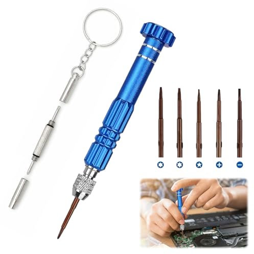 5-in-1 Glasses Screws Repair Kit,Glasses Screwdriver Set,2PCS Glasses Repair Kit Glasses Screwdriver,Spectacle Repair kit for Eyeglass Sunglass Watch,Screwdrivers for Glasses