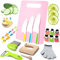 LETTO & TAILOR Kids Knife Set for Chopping – 25-Piece Toddler Cooking Set with Wooden Knives, Kids Safety Gloves, Chopping Board & More – Montessori Knife Set for Real Cooking with Toddlers