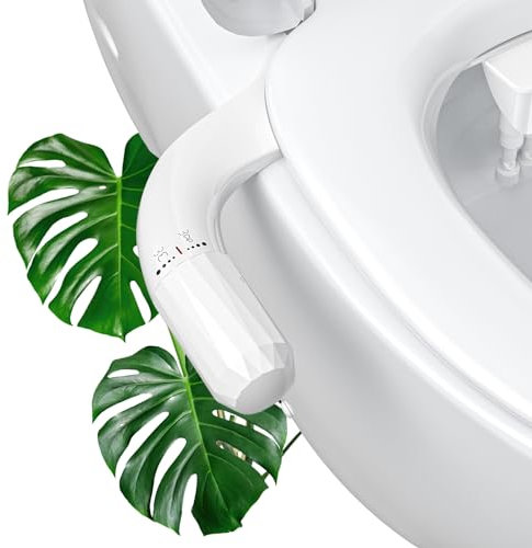 Couleeur Bidet Toilette WC, Portable Pulvérisateur Bidet Non Électrique Avec Buses Rétractables,Fixation de Bidet Ultra Mince, Réglage De La Pression De L'Eau