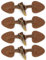 4 Stück Leder Knebelknopf, Knebelknöpfe Mit Verschluss Leder Knebelknopf, Mantel Für Diy Handwerk Kleidung Nähen Dekoration Zubehör,Braun