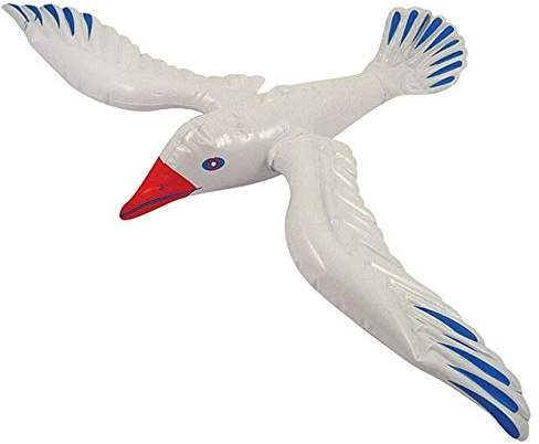 Henbrandt 12 x Inflatable Seagulls 76cm Animal Seaside Bird Beach Party Decorations Kids Blow Up Seagulls Inflatable Toys Pool Party Fancy Dress Accessory