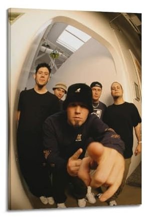 RUWHEYQW Limp Bizkit (5) Poster, Vintage-Wandkunst, Leinwand, ästhetische Poster, Musik und Filme, Dekor, Gemälde für Wohnzimmer, Schlafzimmer, 20 x 30 cm, Rahmenstil