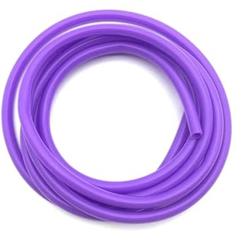 Silicone Hose Tube - 2mm, 3mm, 4mm, 5mm - Soft(Purple,5 Meter_OD 6XID 3MM)