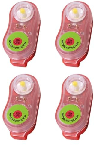 Generico 4 giubbotti di salvataggio, luci a LED, giubbotti di salvataggio lampeggianti per la sopravvivenza in acqua di emergenza Luci Salvagente