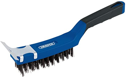 Draper 17182 Wire Scratch Brush with Scraper, 285 mm Length
