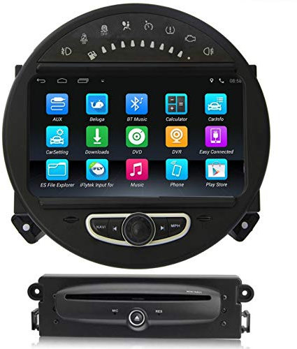 Sunshine Fly Android 9.0 Quad core 1024 * 600 Touchscreen capacitivo 2 DIN Auto DVD GPS Radio Stereo per Mini Cooper 2006-2013 GPS Audio Lettore DVD Bluetooth WiFi 3G