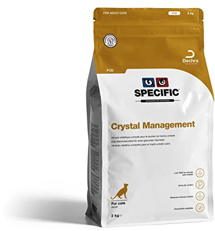 SPECIFIC® Crystal Management (FCD) 2kg - Trockenfutter für Katzen - Mit Omega-3 - Geringerer Salzgehalt - Zur Reduzierung von Struvitsteinen - Erwachsene Tiere - DECHRA Veterinary Products