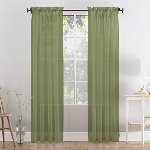 Megachest Woven Voile Slotted Panel(1 Inch+3 Inch). Buy One Panel Get One Free. 56 Inch wide x 90 Inch Drop (moss)