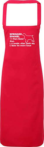 Hippowarehouse PERSONALISED Springer Spaniel Definition Apron kitchen cooking painting DIY onesize adult