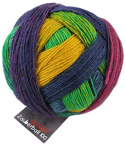Schoppel Zauberball 100 Fb. 1505 Kunterbunt, Merinowolle mit Farbverlauf zum Stricken und Häkeln