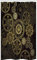 ABAKUHAUS Steampunk Schmaler Duschvorhang, Räder Dunkle Schatten, Badezimmer Deko Set aus Stoff mit Haken, 120 x 180 cm, Dark Brown Sand Braun
