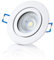 sweet-led, IP44 Aluminium Rahmen, Badezimmer,inkl.GU10 7W Warmweiß Bad,Einbauleuchte,Aluminium, Klickverschluß, Einbaurahmen IP44 Einbaustrahler, Einbauspot (1xWeiß-7W)