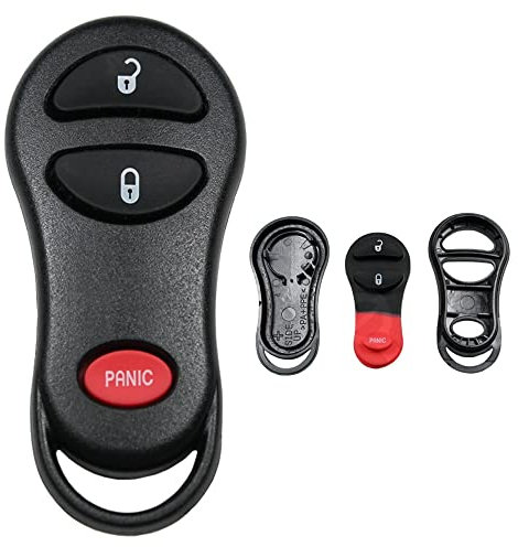 Repair Reparatur Satz Auto Schlüssel Austausch Gehäuse mit 3 Tasten Tastenfeld kompatibel für Chrysler Town & Country Voyager Dodge Ram Durango Cararan Dakota Jeep Cherokee Grand Cherokee
