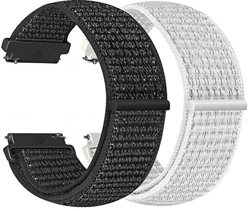 Vodtian 22mm Nylon Armband Kompatibel mit Samsung Galaxy Watch 3 45mm/Galaxy Watch 46mm/Gear S3 Classic/Frontier/Garmin Vivoactive 4, Ersatz Sport Loop Uhrenarmband für Damen Herren