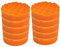 Craft-Equip Basic 10er Pack 150mm Polierschwamm orange gewaffelt Polierpad Auto