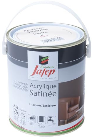 Peinture acrylique satinée ivoire Jafep 2,5 L