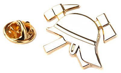 Zunftbedarfde Goldfarbener Feuerwehr Pin 21x27mm