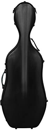 HDYNUZ Cello-Koffer mit Rädern, ultraleichte Karbonfaser, für 4/4-Cello (Color : Striped Black)