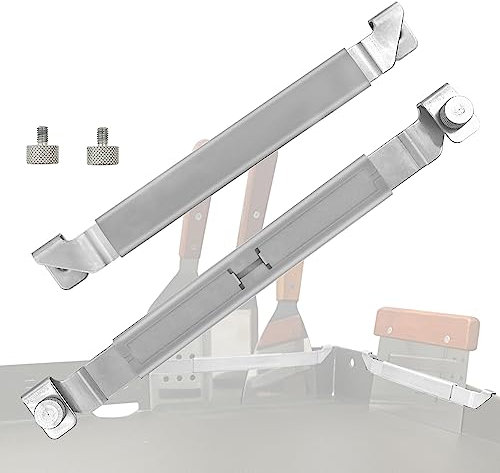 Griddle Spatula Holder, Adjustable (6.6inch-10.2inch) Stainless Steel Utensils Tool Rack for Blackstone, Camp Chef, Royal Gourmet Flat Top Griddle.