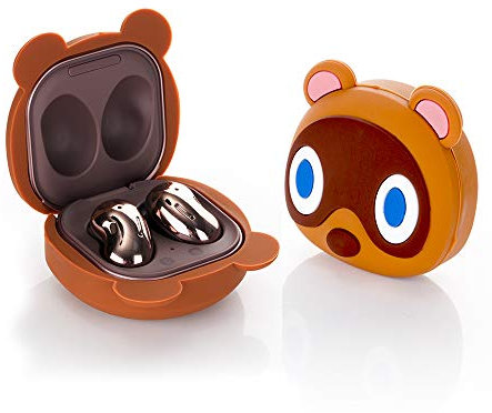 Samsung Galaxy Buds Case - Silicone Cover with Keychain (Bear)