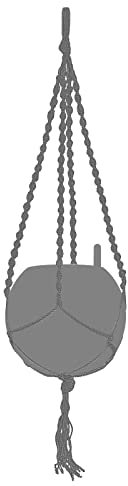 Lechuza Blumenampel Makramee anthrazit 13877