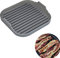 Speckkocher für Mikrowelle, Lebensmittelqualität Silikon Microwave Bacon Cooker für Mikrowelle Silikon-Speckschale (Grau)