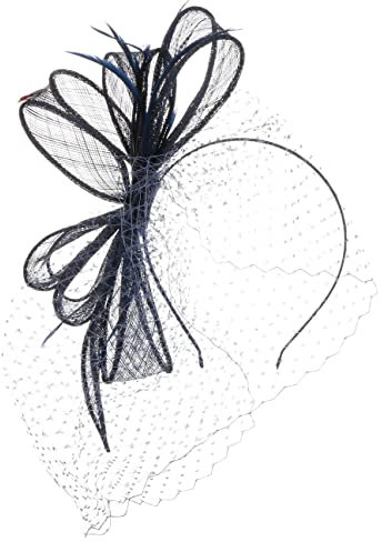 bedacht Lialetta Fascinator Haarschmuck Kopfschmuck Damen - Sommer Frühling-Sommer - One Size dunkelblau