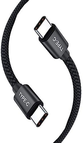AMPLE Google Pixel 9A Charger Cable Nylon Braided 1M Charger Lead USB C to USB C Charging Cable for Google Pixel 9/9 Pro XL/9 Pro Fold/8/7/6/5/4/3/2/XL/8 Pro/8A/7A/6A/6Pro/5A/4A /3A (BLACK)