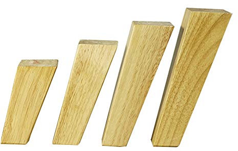 10,2 cm lange Holzmöbelbeine, quadratisch zulaufende Tischbeine, mit rutschfesten Füßen, 4er-Set, for Sofa, Couchtisch, TV-Schrank, Schrankbett Sofamatte ( Color : Wood Colors , Size : 25cm/10inch )