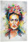 Posterlounge Frida Kahlo Flower Pop Acrylglasbild von Tracie Andrews 90 x 120 cm Wandbilder Wanddeko