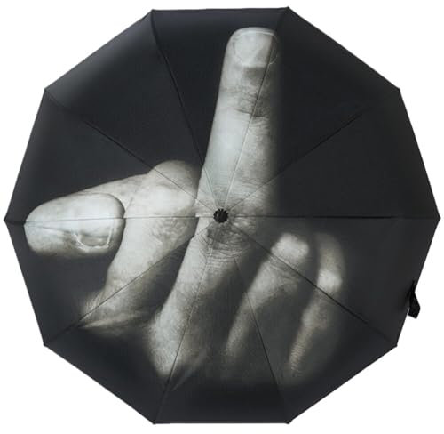 Hrippy Klapper Mittelfinger Regenschirm Sonnenschutz Lustige Dreifache Regenschirm Kreativer Mittelfinger Verachten Regenschirme Geschenke Für Männer Frauen