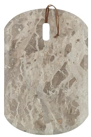 J-LINE - Rechteckiges Brett, marmoriert, Beige/Klein