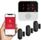 WiFi Smart Wireless Türalarm, Türsensor Alarm kompatibel mit Tuya APP Steuerung für Home Security mit 3 Türsensoren 1 Empfänger