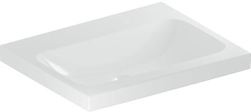 Geberit iCon Light Waschtisch, 60 cm x 48 cm, ohne Hahnloch, ohne Überlauf,501834, 501.834.00.8, Farbe: Weiß