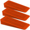 AFFIXERS Pack of 3 Door Stoppers for Floor Anti-Skid, Durable, and Heavy Duty Rubber Door Stops | Ideal for All Types of Surfaces |Orange Door Wedges Indoors