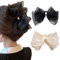 TOFBS 2 Pezzi Fermagli per Capelli con Fiocchi in Rete con Strass Pinze per Capelli Antiscivolo Elegante Fiocco Fermaglio Capelli Accessori per Donne e Ragazze