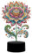 Diamond Painting Nachtlicht Tischdeko Tiere, Diamant Malerei Nachttischlampe Tischlampe LED Deko Set, DIY 5D Diamant Painting Lampe für Kinder Geburtstag Geschenke (Blumen 02)