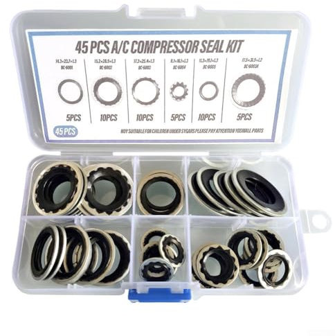 Kit completo del sello de la junta del compresor del aire acondicionado del coche 45Pcs para varios modelos