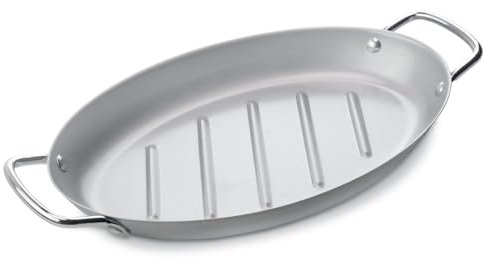 Grill Pan for Outdoor Grill - 11” x 15'' Grill Pan BBQ Grill Topper With Handles Grill Trays For Grilling Barbecue Tray