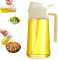 FYSL Ölsprüher für Speiseöl, Ölsprüher 2 In 1, 470ml Öl Sprühflasche, Hohes Volumen, Ölspray für Heißluftfritteuse, Olivenölsprüher für Salat, Grillen, Backen in der Küche (Weiß)