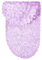 Yeahshion Bathtub Mat Non Slip 69x39cm Shower Mats Non Slip Anti Mould, Bath Mat for Tub with Drain Holes & Suction Cups, Machine Washable, Purple Oval Goose Soft Stone Bathtub Mats